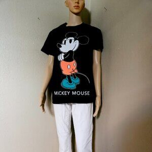 Walt Disney Mickey Mouse Women’s Black T-Shirt Size Small